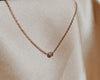 Rose Gold diamond solitaire necklace. 